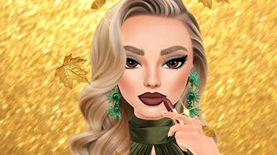 Autumn Glam Gala gameplay screenshot &mdash; three besties in evening outfits