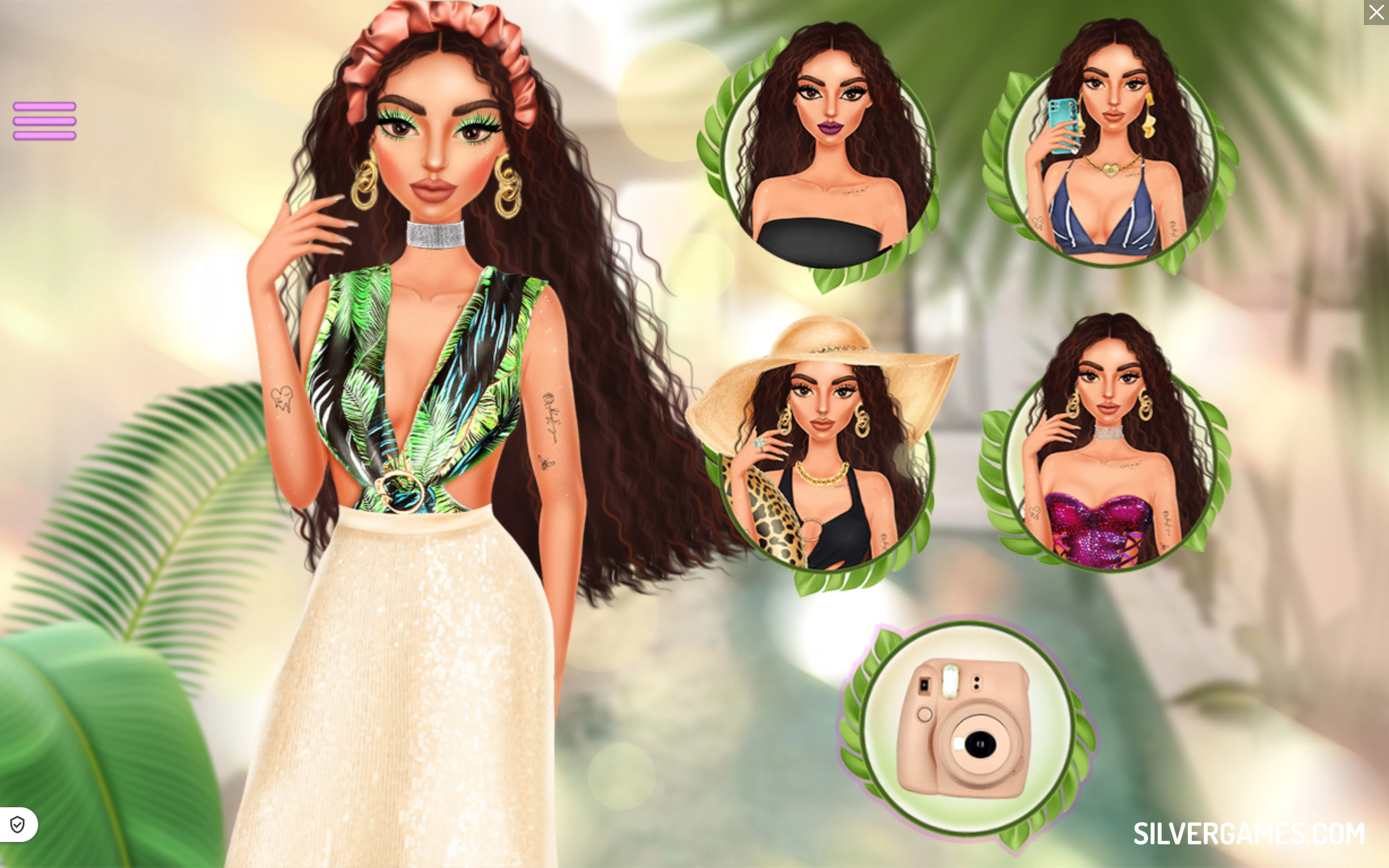 Glamour Beach Life gameplay screenshot &mdash; sunny beach makeup and accessories