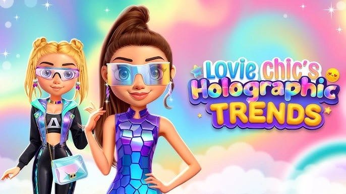 Holographic Trends gameplay screenshot &mdash; iridescent eye makeup palette